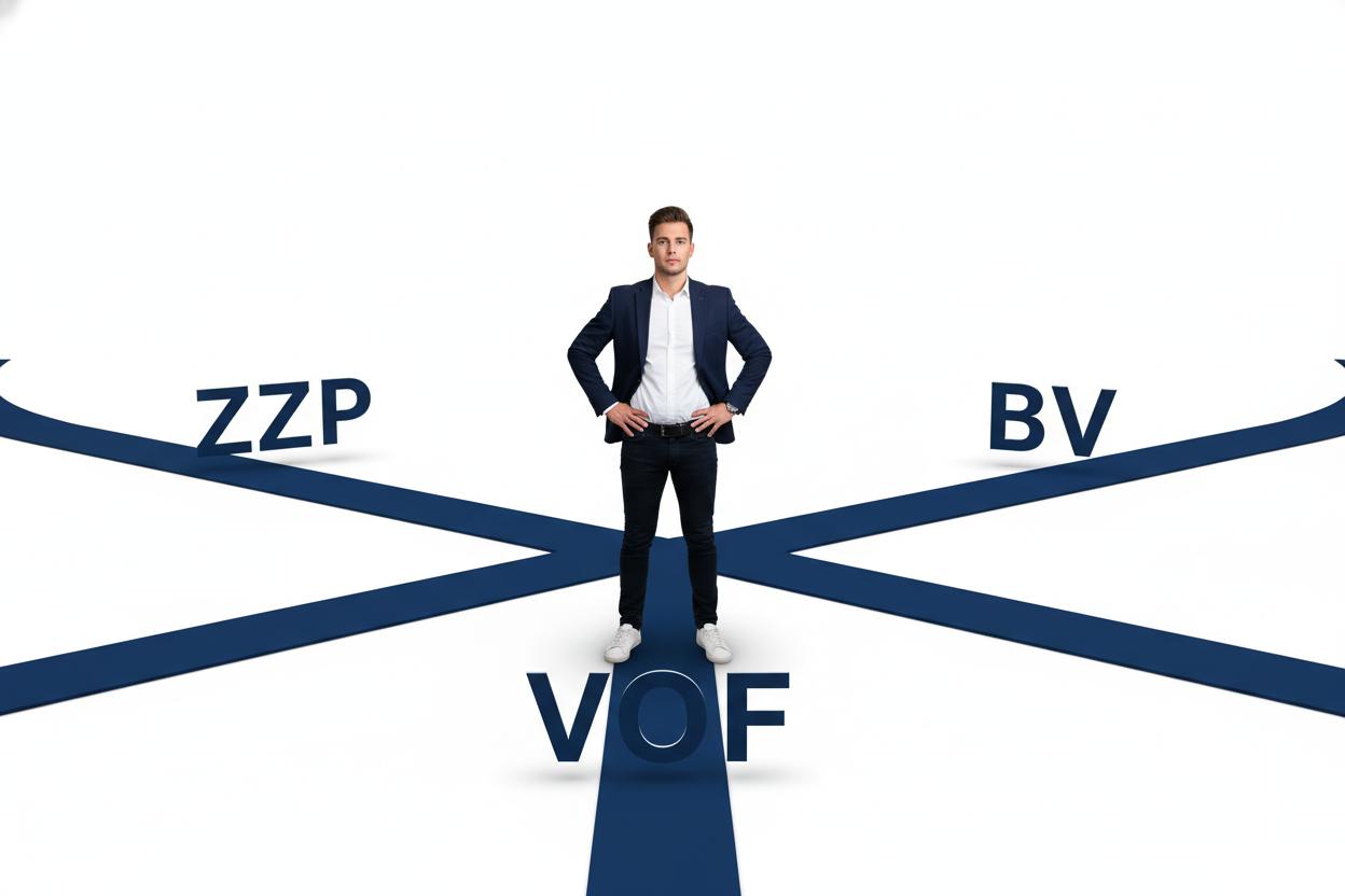 Starter ondernemer werkt aan financiële administratie